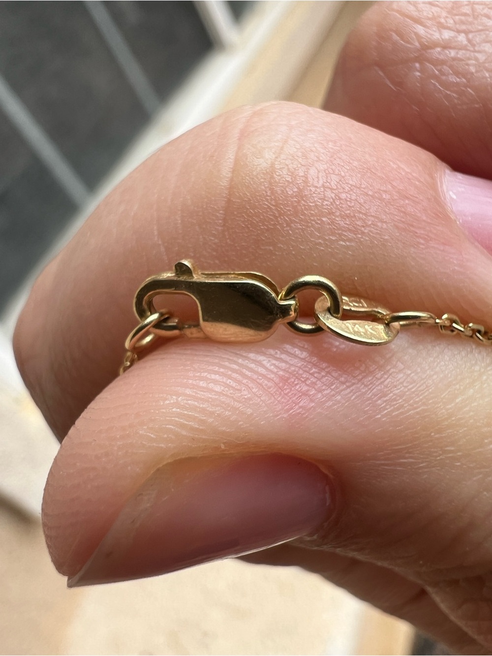 14k solid gold 18in cable chain necklace - Picture 4 of 8